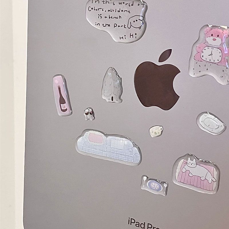 立体果冻可爱ipad手机后壳贴纸