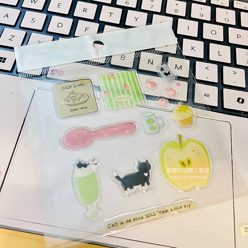 可爱卡通手机贴纸背胶防水