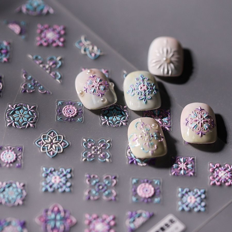 印花西米亚民族风美甲贴纸