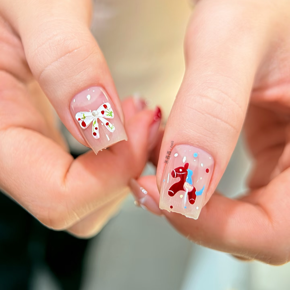 新年鸿运小马葫芦烫金美甲贴纸红金细闪喜庆福字马儿diy指甲装饰,彩妆/香水/美妆工具,指甲装饰,淘宝优惠券,粉丝福利购,淘宝优惠卷