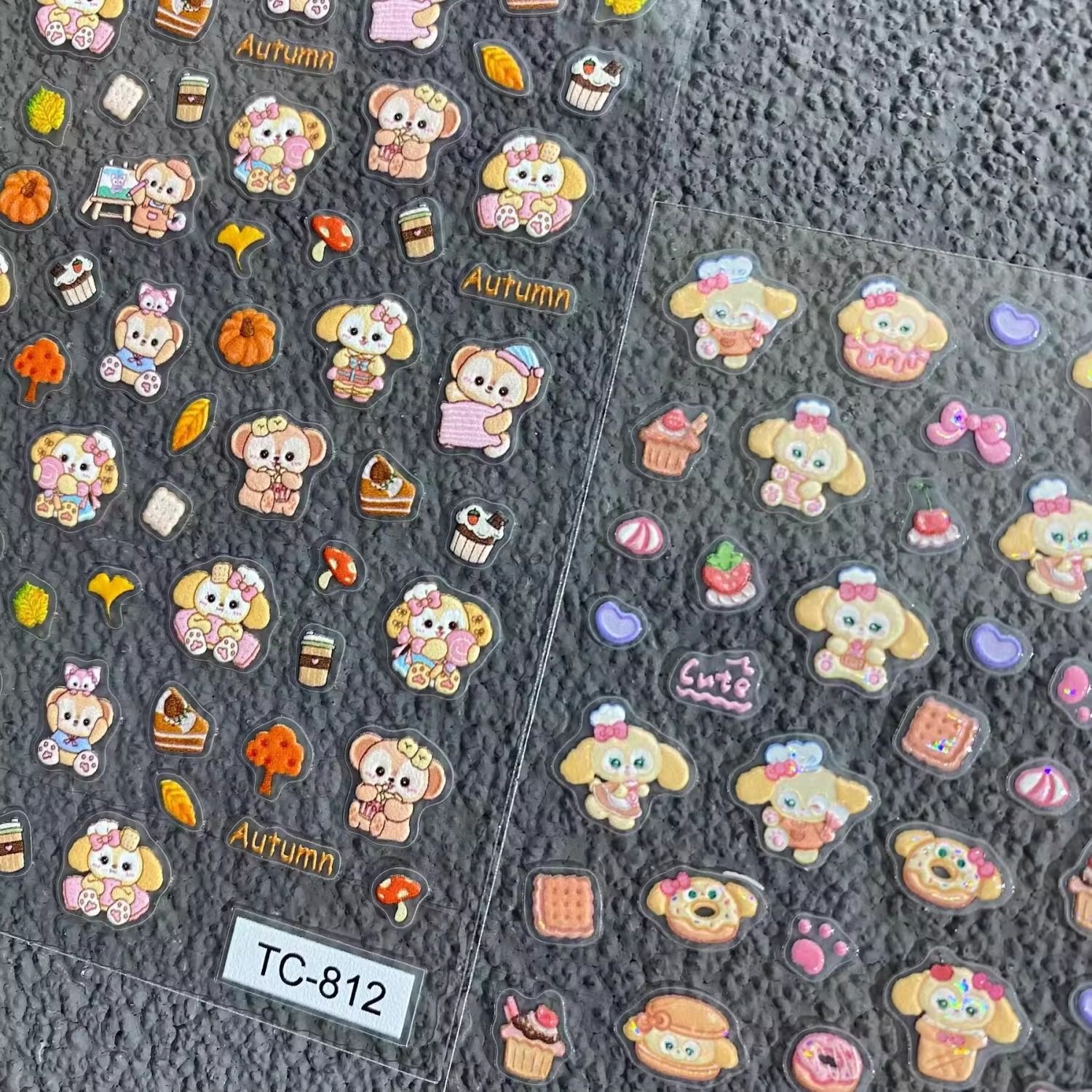 可爱饼饼星黛露浮雕美甲贴纸