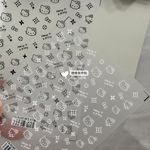 网红款KT可爱凯蒂猫咪美甲贴纸hellokitty薄韧diy平板电脑笔记本