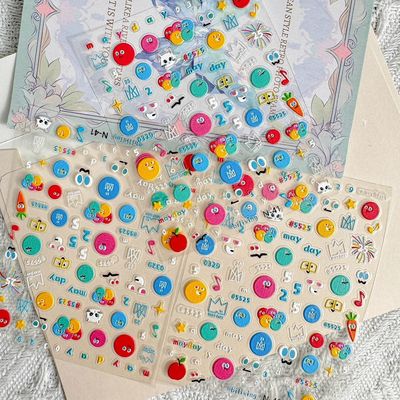 新款五月天5525浮雕美甲贴纸防水背胶粉色应援DIY手机相机装饰贴