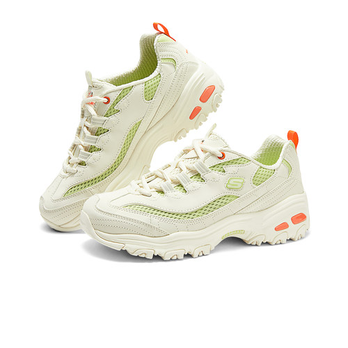 SKECHERS斯凯奇新款夏季熊猫奶茶熊拼色撞色运动休闲百搭鞋896193