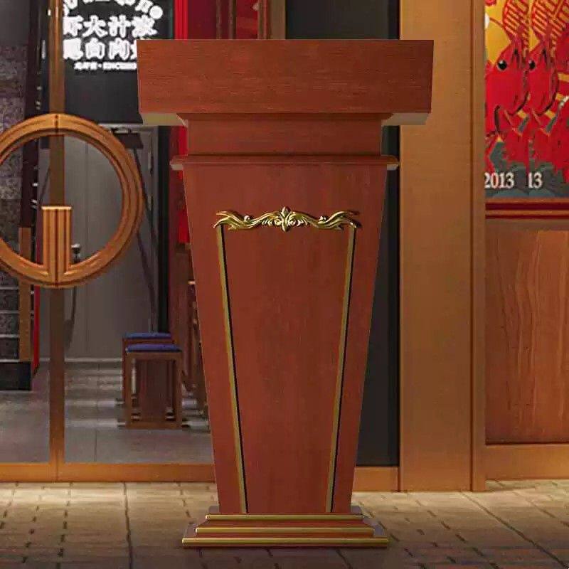 实木演讲台发言台迎宾台饭店酒店接待台咨客台泊车台会议室讲台桌