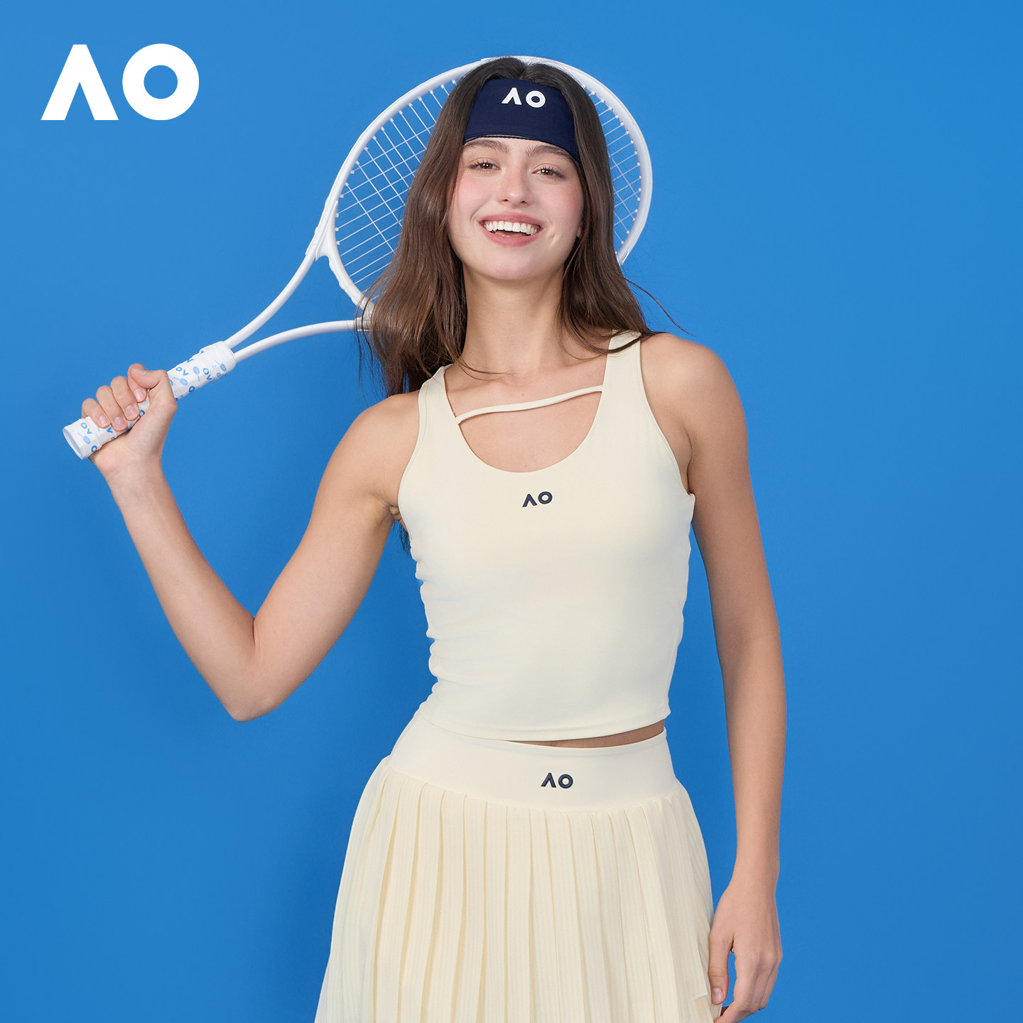 AO澳网运动背心女性感透气抗菌运动上衣运动网球夏季吊带带胸垫