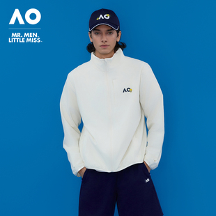 AO澳网MMLM联名系列2026新款春装轻便防水薄绒运动外套男网球服