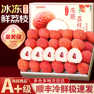 冬眠荔枝新鲜黑叶大荔枝冰冻鲜果当季 包邮 水果10斤整箱 顺丰