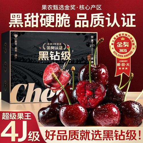 高端进口5斤4j桑提娜智利车厘子