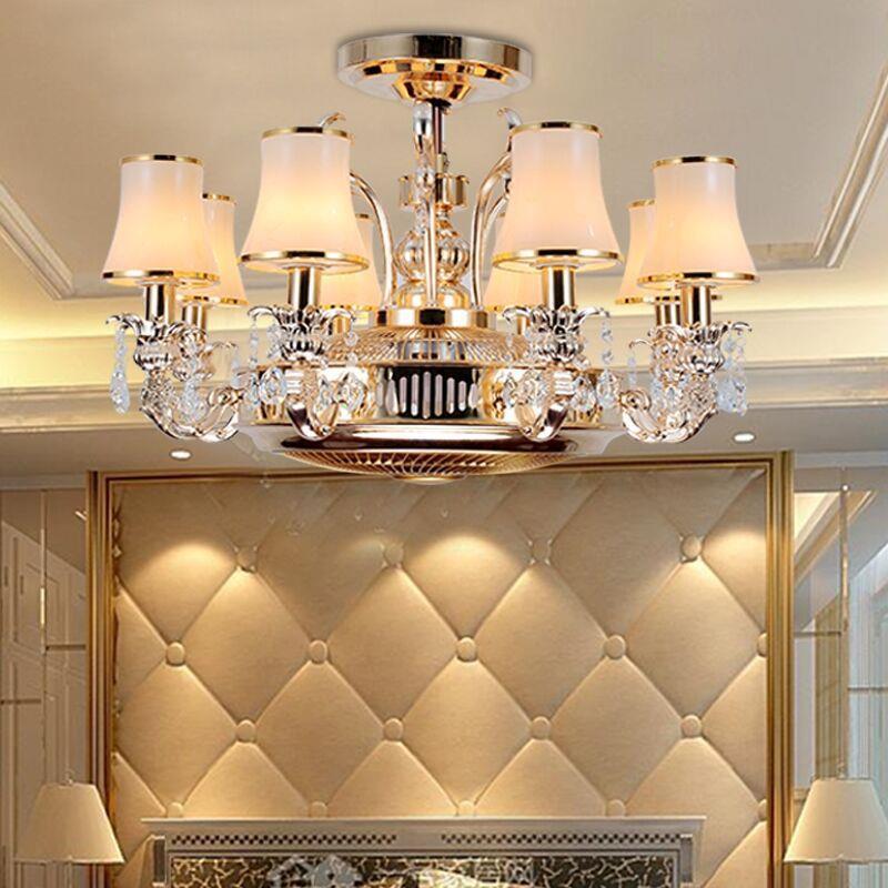 客厅灯餐厅锌合金负离子风扇灯吊扇灯LED美欧式现代隐形风扇吊灯