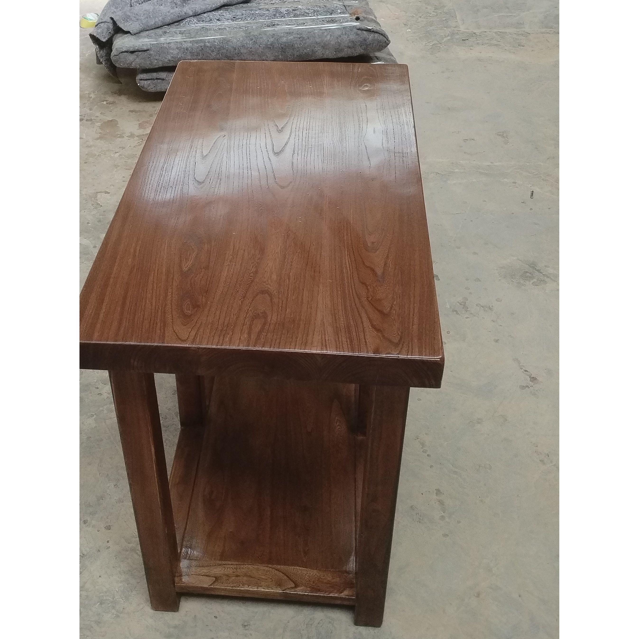 老榆木茶水柜实木小茶桌办公室功夫茶水台架简约置物架中式餐边柜