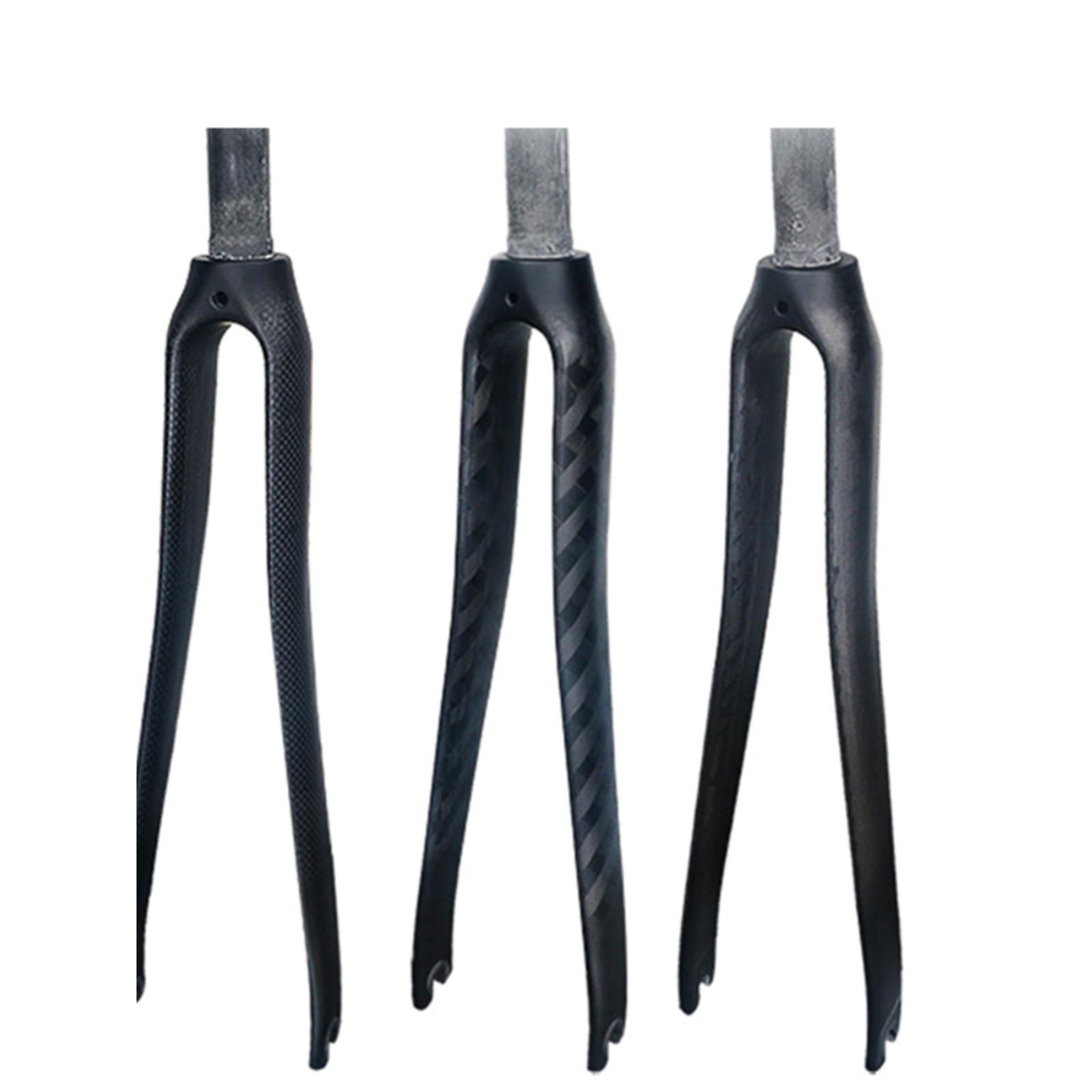 碳纤维公路自行车无冲击前叉死速硬叉3K 12K Ud图案适用于700C*25