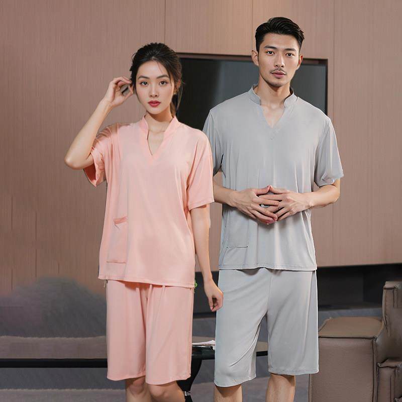 汗蒸服女曲水浴服冰凉丝云丝睡衣桑拿服按摩服男士洗浴家居服兰亭,居家布艺,汗蒸服,淘宝优惠券,粉丝福利购,淘宝优惠卷