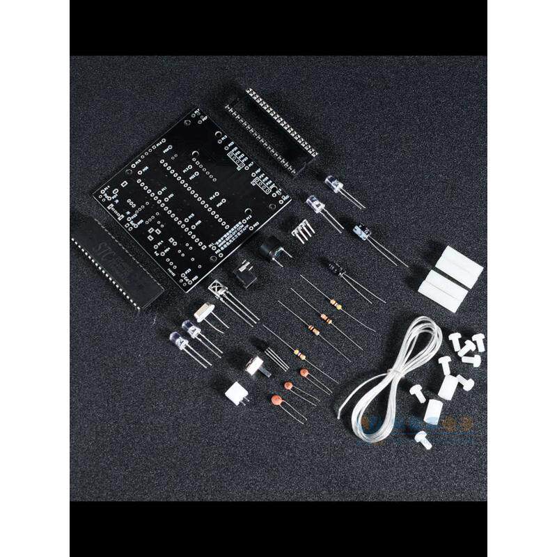 444双色光立方PCB板带遥控音乐制作套件单片机diy 电子元器件套件