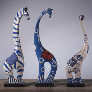 客厅居家装饰品时尚摆件现代简约象马新房玄关电视柜树脂工艺礼品