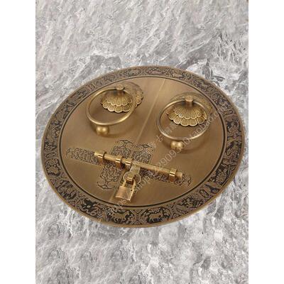 新中式仿古大门铜插销门环复古庭院门老式民宅拉手门锁木门把手