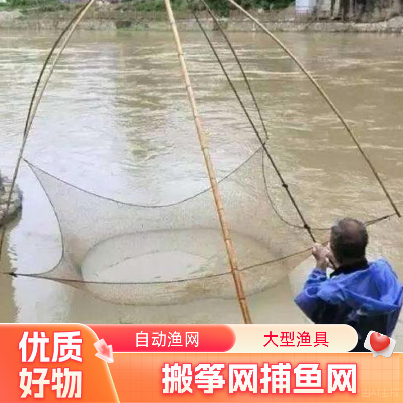 捞鱼神器网抬网提网搬筝网吊网