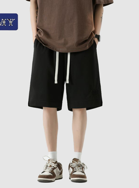 工装短裤男款夏季港风cec宽松直筒潮牌简约外穿五分休闲裤子
