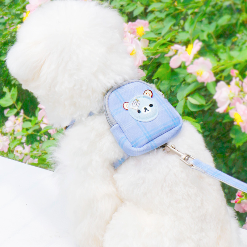 背心式狗狗牵引绳小型犬泰迪博美