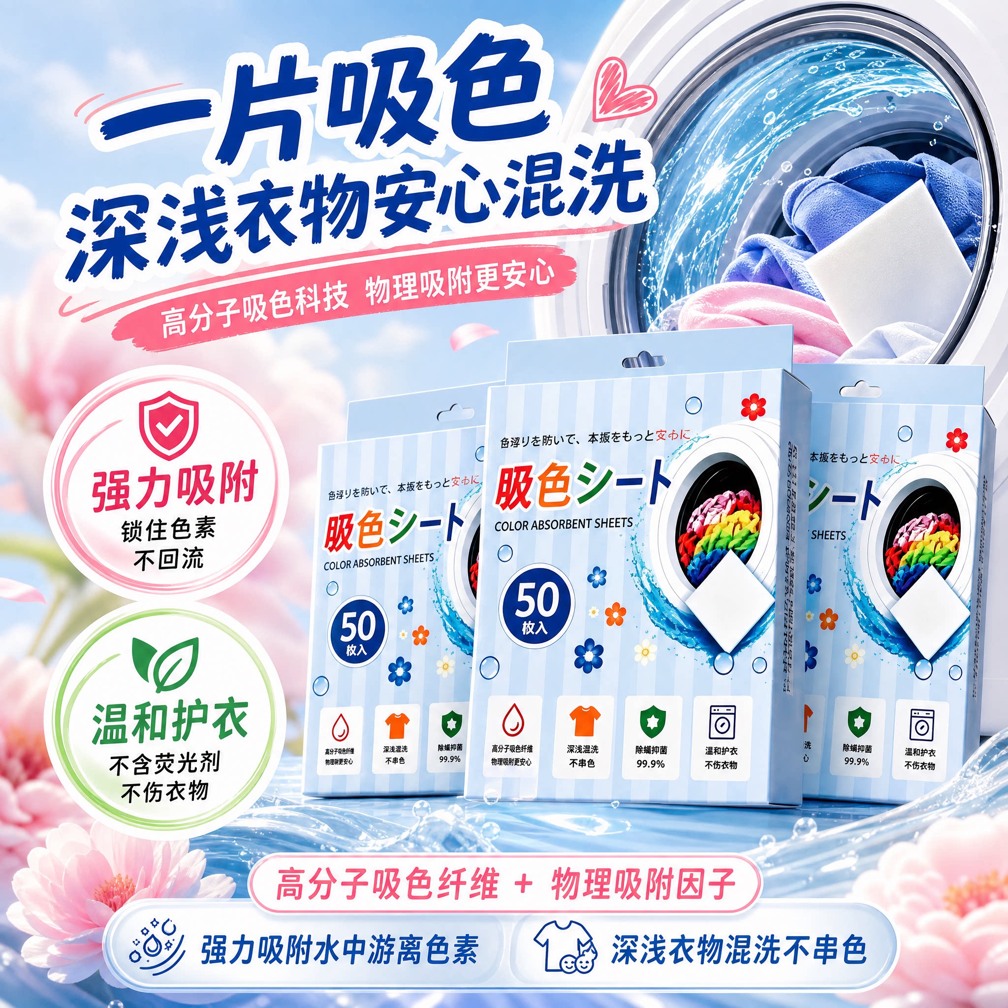 洗衣片超浓缩固色防串染留香图片