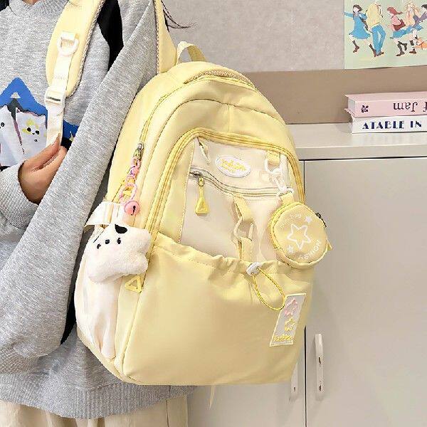 多层可爱高颜值女生双肩书包