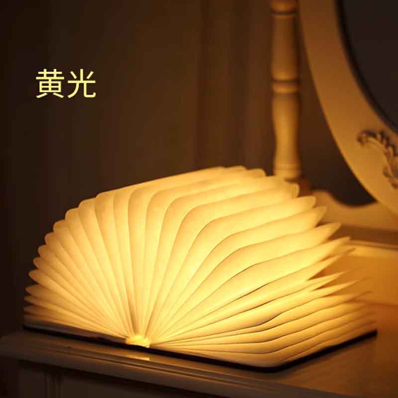 翻页暖光台灯学生书灯创意折叠扇