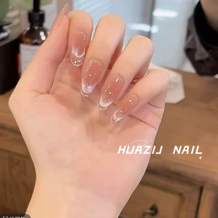 流行网红爆款 手工穿戴甲显白猫眼腮红光疗美甲四季 轨迹