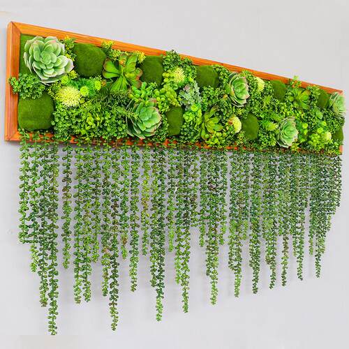 模拟多肉植物墙挂墙装饰斯堪的纳维亚家庭绿色植物画墙装饰客厅餐