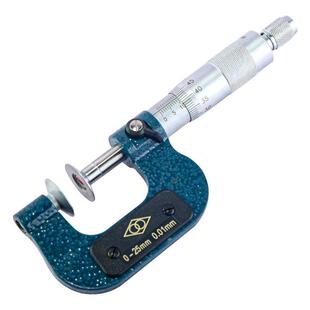 哈量公法线千分尺碟片千分尺0-25-50-75-100mm齿轮盘型螺旋测微器