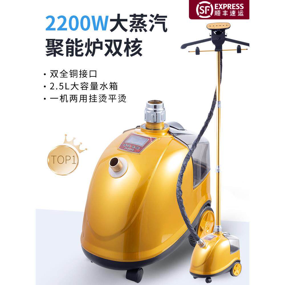 普迩P-9800挂烫机全铜接口2200W大功率蒸汽手持服装店家用熨斗