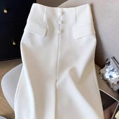 高级感一步西装 高腰前开叉中长款 裙 气质半身裙女2026春秋新款 韩版