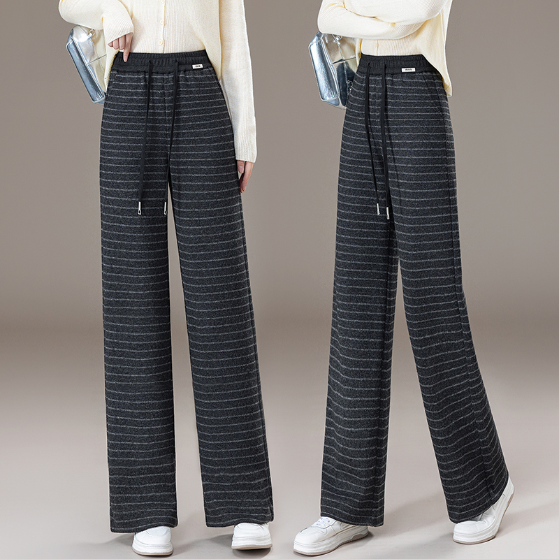 条纹休闲运动裤女2025新款秋冬季