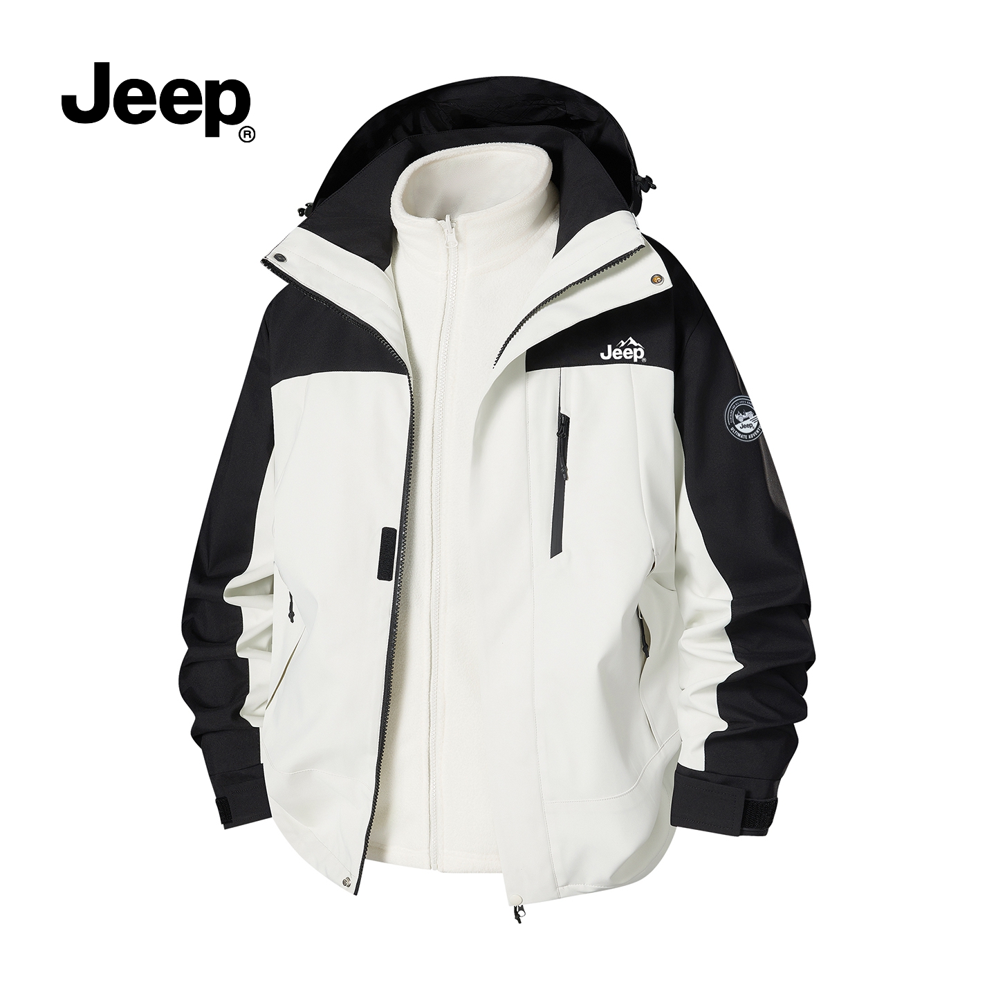 Jeep吉普官方旗舰三合一冲锋衣男