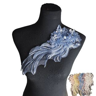 时尚精品刺绣胸花蕾丝镂空花边旗袍礼服演出服婚服装服饰辅料