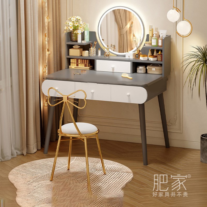 精品2023年新款主卧卧室小尺寸梳妆台意式极简小型化妆台书桌MS34