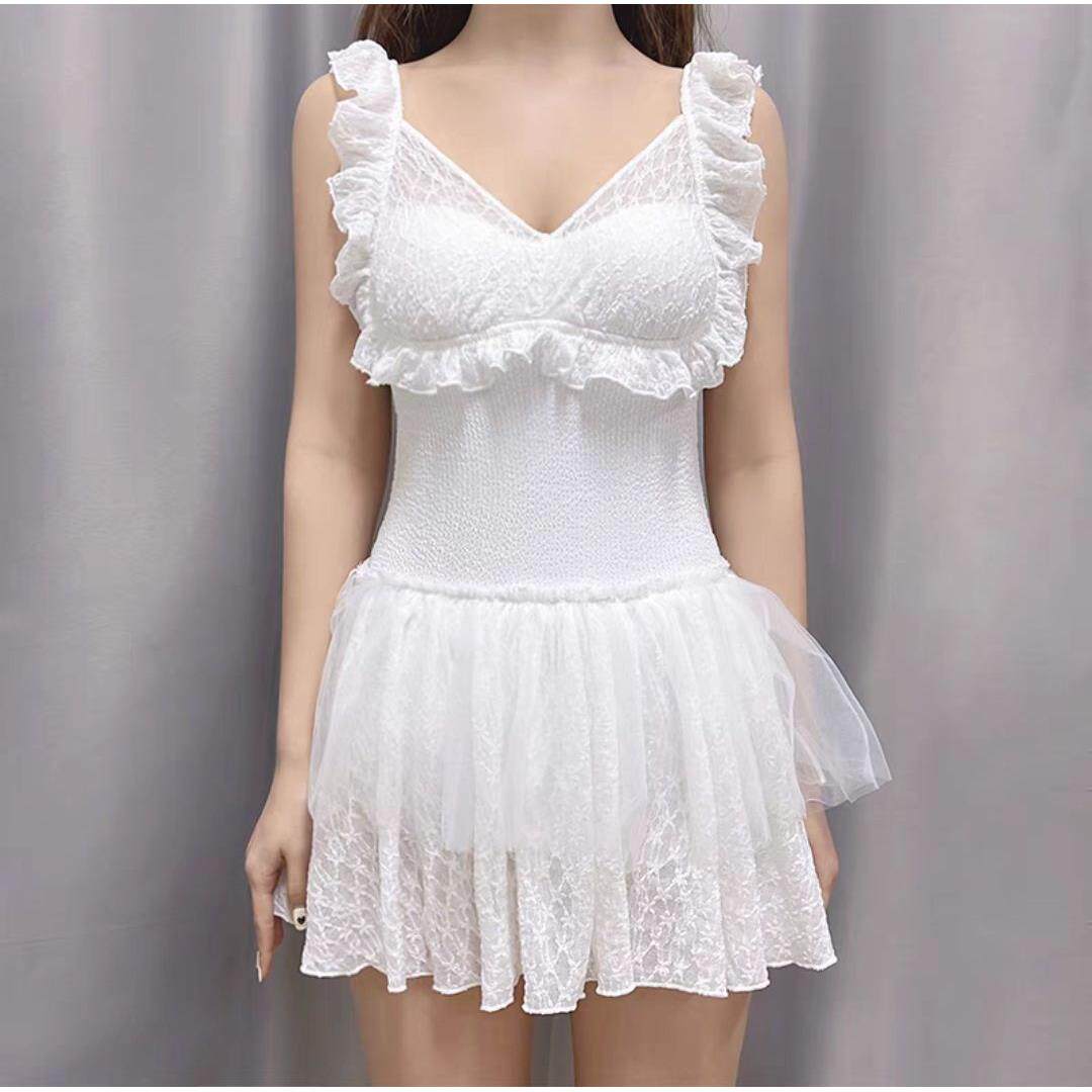 Lace Mesh Bubble Swimsuit with Ballet-Style Silhouette - Taobao product photo 3