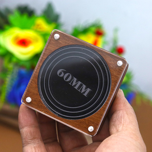 60MM实木亚克力天地盖铜章徽章纪念币收藏包装木盒纪念币礼品盒