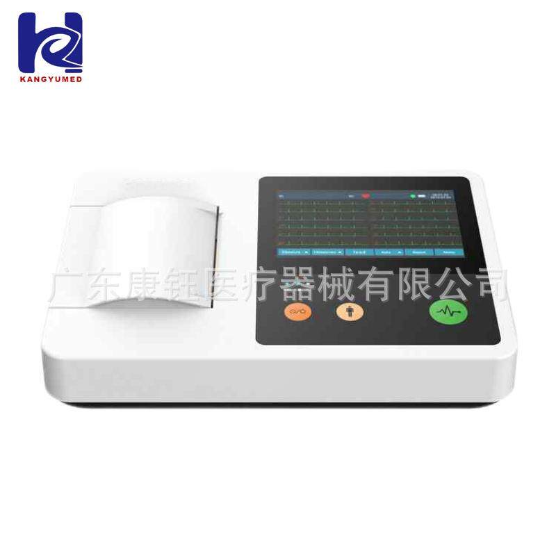 外贸触摸屏心电图机三道十二道心电图机12导联自动分析ECGmachine