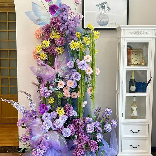 莫奈花园仿真花布置造景婚礼拱门花美网红打卡门店橱窗莫奈之窗