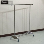 服装 架子中岛架带轮子 店衣架展示架伸缩折叠单杠龙门架单杠落地式