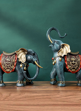 《吉祥对象》大象摆件招财吸水家居客厅玄关酒柜装饰乔迁开业礼品