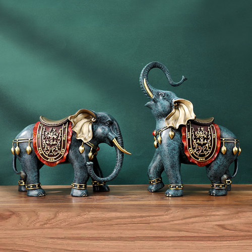 《吉祥对象》大象摆件招财吸水家居客厅玄关酒柜装饰乔迁开业礼品