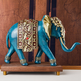富贵吉祥大象全铜摆件对象家居客厅电视酒柜装 饰办公室开业工艺品