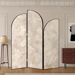 法式 屏风中古卉隔断可折叠沙发景移墙背动卧室YH2401房间遮挡家用
