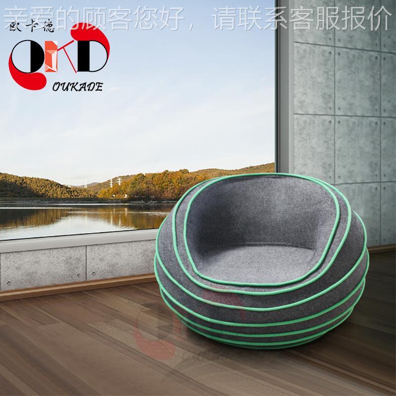 个性商业美陈玻璃钢休闲椅厂家绒布软包休息座椅设计样板房异形凳