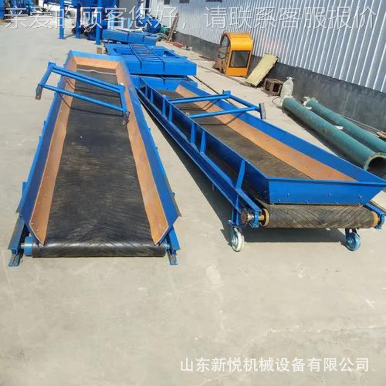 厂家直销防滑橡胶带皮带机 固定式爬坡皮带输送机 运沙传送带