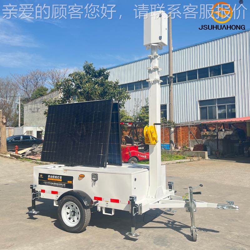 移t动光阳能充电照明灯塔Sol太ar l伏ighENN tower