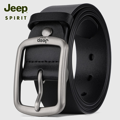 JEEPSPIRIT男士真皮腰带吉普