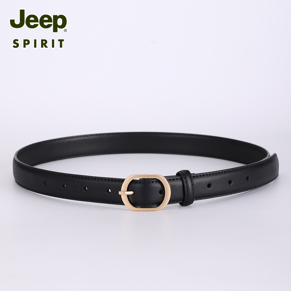 JEEP皮带女款2026新款装饰针扣腰带牛仔裤配饰设计感小众裤带细款