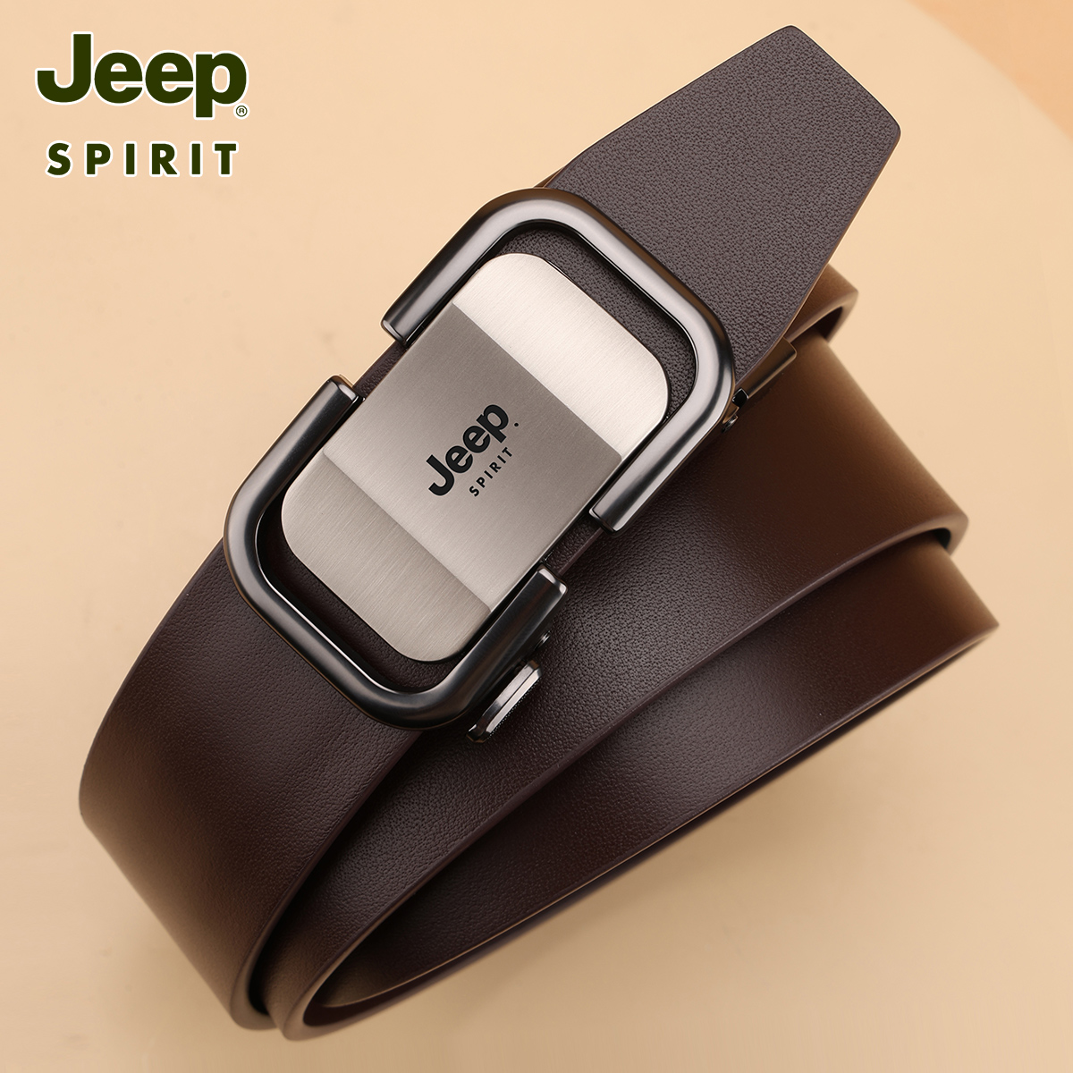Jeep吉普皮带男士正品头层牛皮